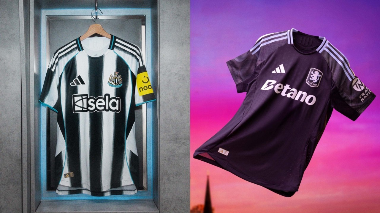 Newcastle United, Aston Villa unveil new kits for 2025/26