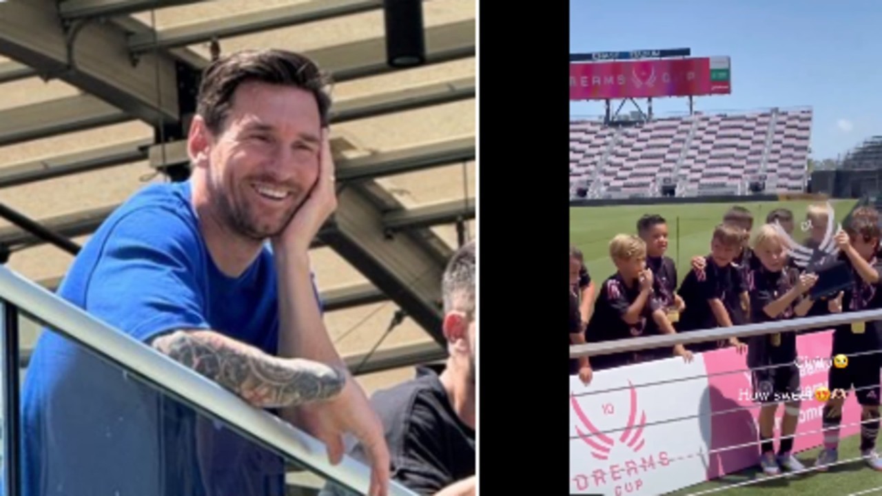 Lionel Messi beams with pride watching sons win trophies for Inter Miami