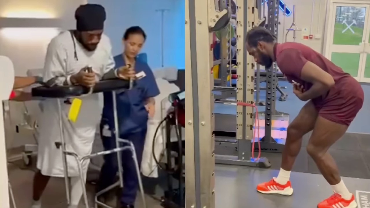 Michail Antonio shares incredible footage of post-car crash rehabilitation