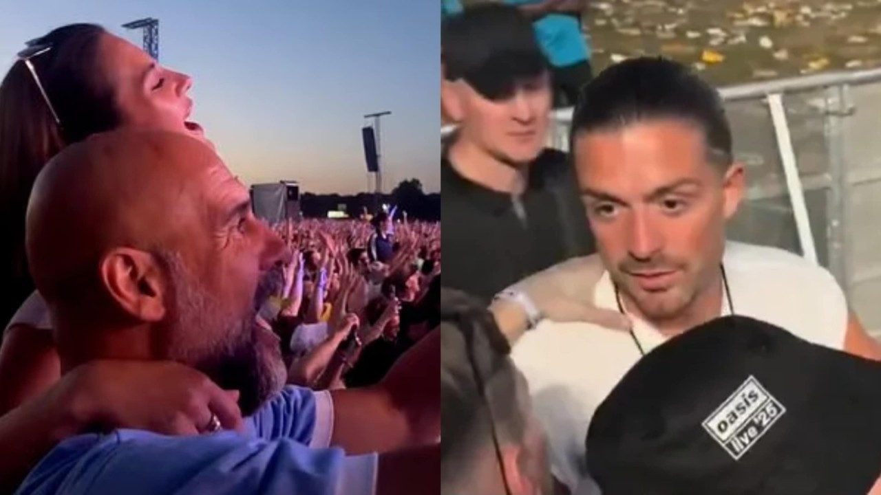 Pep Guardiola sings with fans as Jack Grealish declares love for Man City at Oasis gig