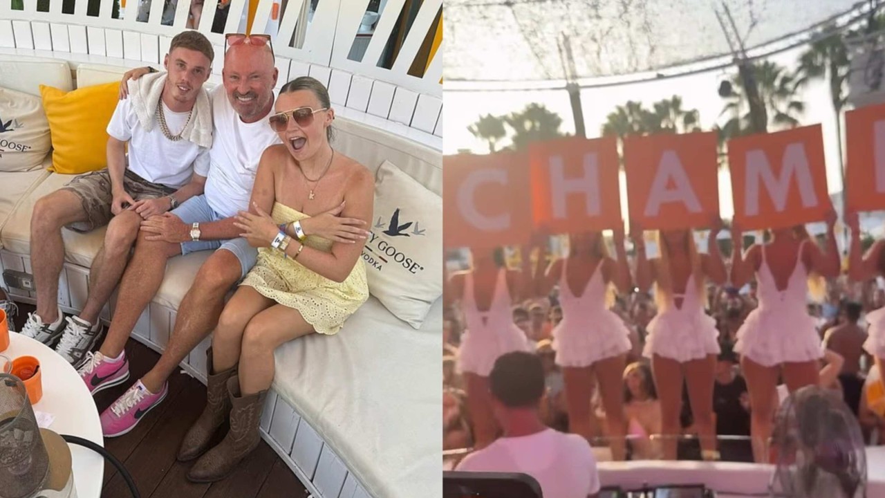 Cole Palmer unwinds with VIP party at Wayne Lineker's Ocean Beach in Ibiza