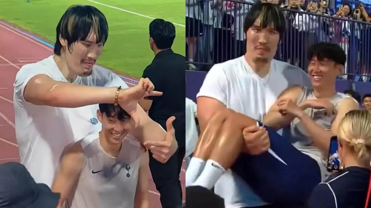 Emotional Son Heung-min farewell topped off by 7'2" MMA legend